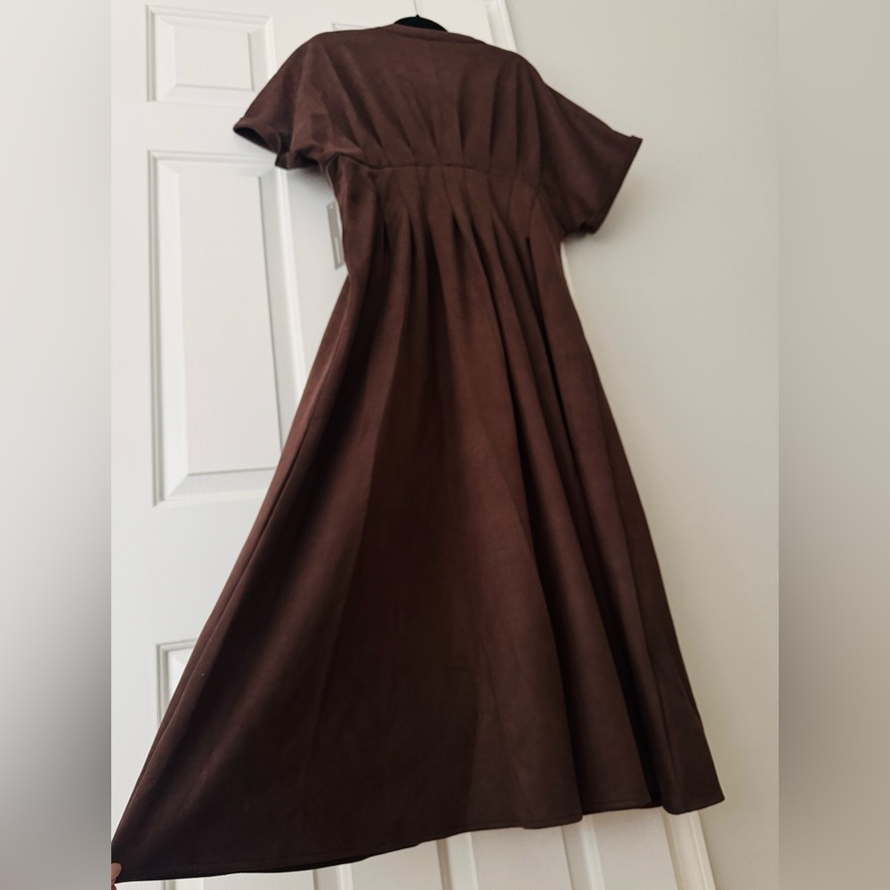 Anthropologie Brown Maxi Dress with Front Zip - Picture 12 of 14